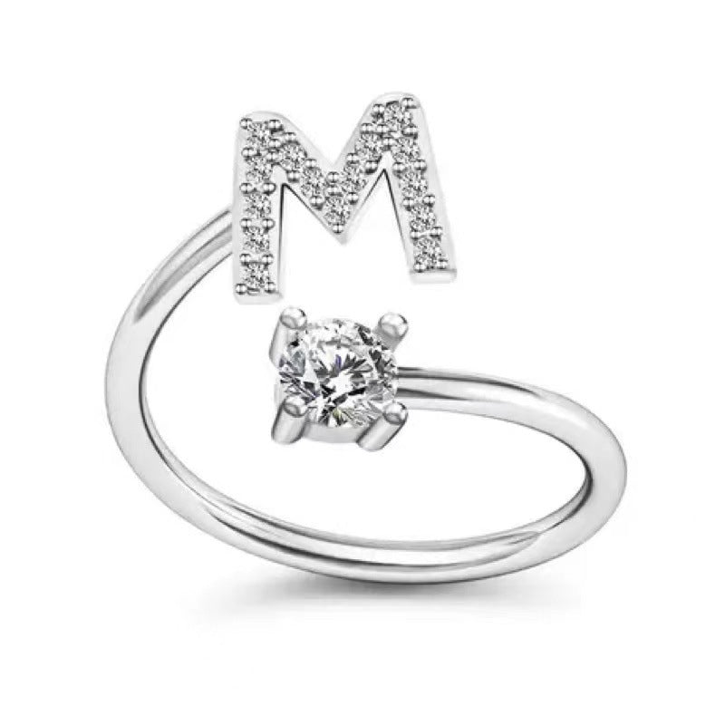 English Letters Adjustable Mouth Fashionmonger Ornament Rings