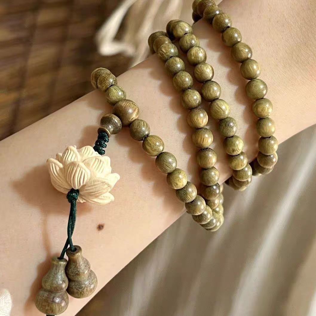 Double Obsidian Three Pterocarpus Jade Cook Bracelets