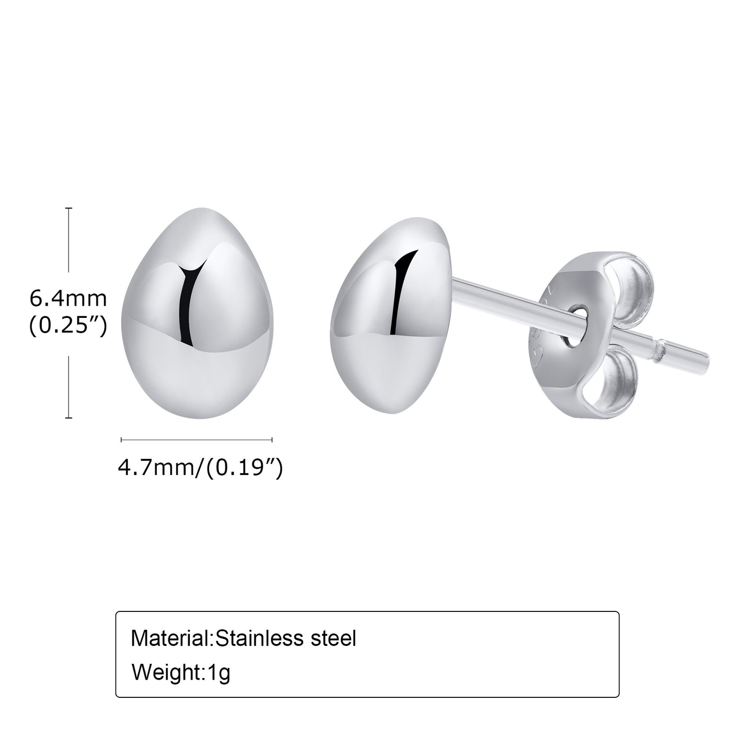 Exaggerated Stainless Steel Hollow Geometric U-shaped Curved Rings