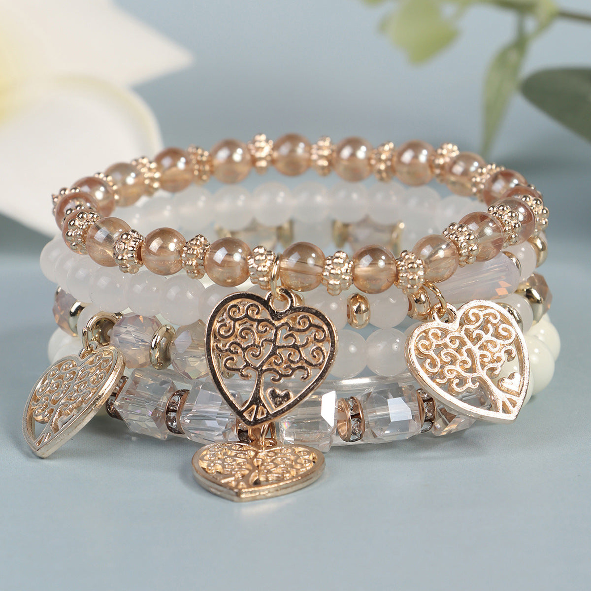 Bohemian Style Crystal Love Tree Of Life Creative Bracelet