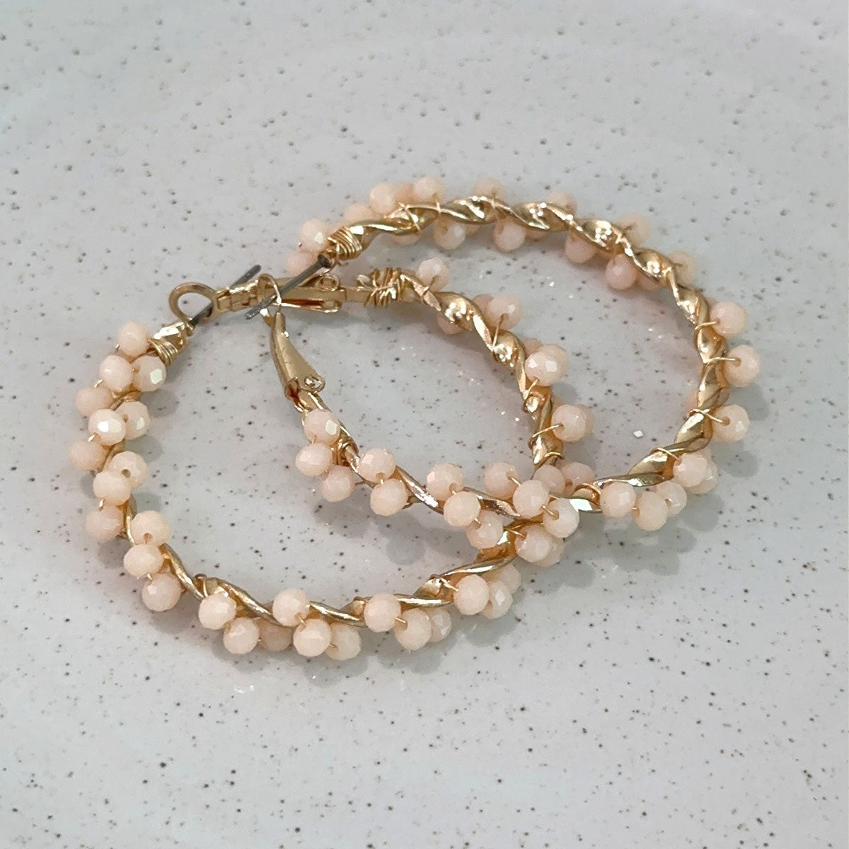 Drop-shaped Handmade Woven Crystal Beaded Bohemian Earrings
