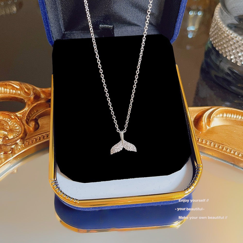 Women's Luxury Titanium Steel Clavicle Chain Niche Design Fishtail Simple Necklaces