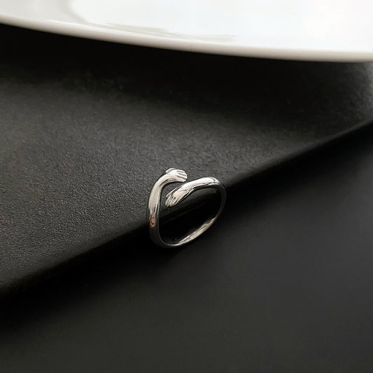 With Both Hands Love Titanium Steel No Rings