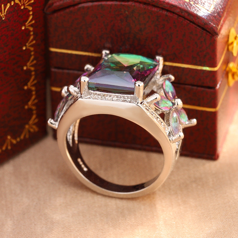 Classic Creative Colorful Zircon Boutique Diamond Copper Rings