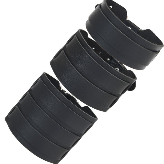 Men's Exaggerated Punk Leather Width Real Bracelet