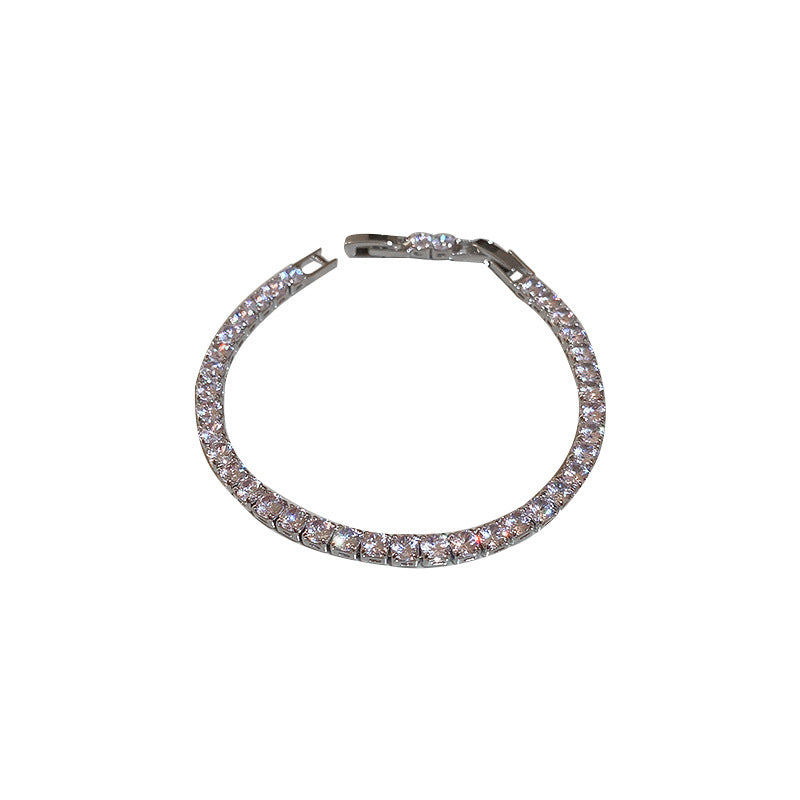 Women's Korean Geometric Round Zircon Light Luxury High-grade Stylish Simple Bracelets