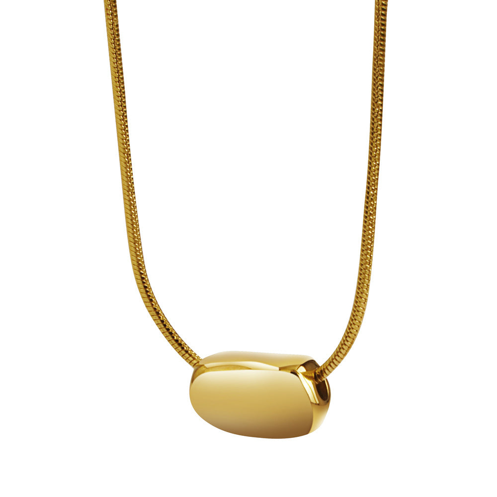 Women's Pea Jequirity Bean Snake Bone Chain Necklaces