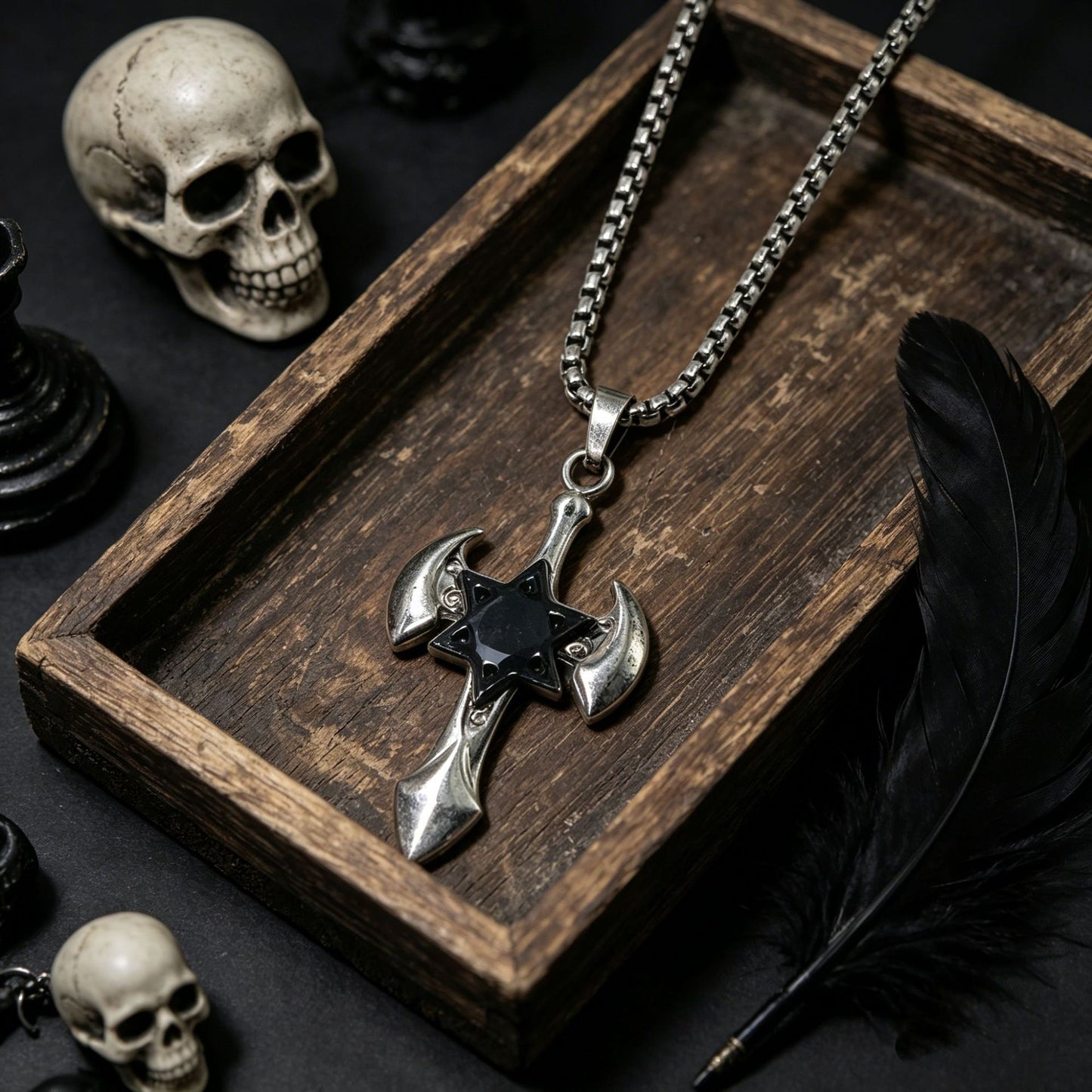 Men's Cross Versatile Personality Hip Hop Tide Necklace