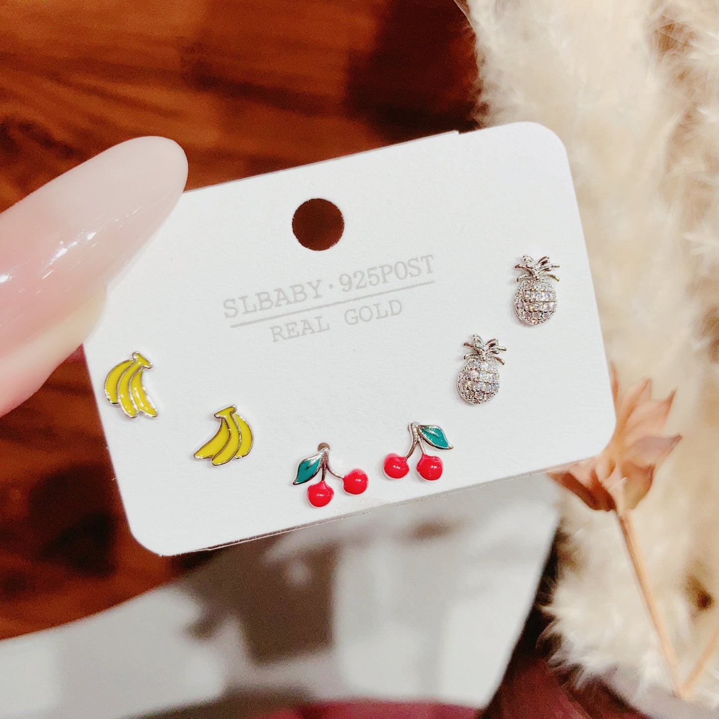 Summer Simple Style Temperament Three Pairs Of Butterfly Rings