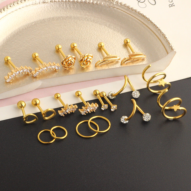 Of Piercing Simple Ear Clip Nail Suit Rings