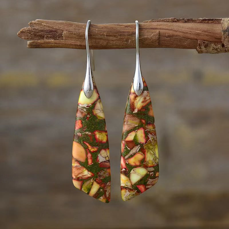 Bohemian Emperor Stone Geometric Popular Natural Earrings