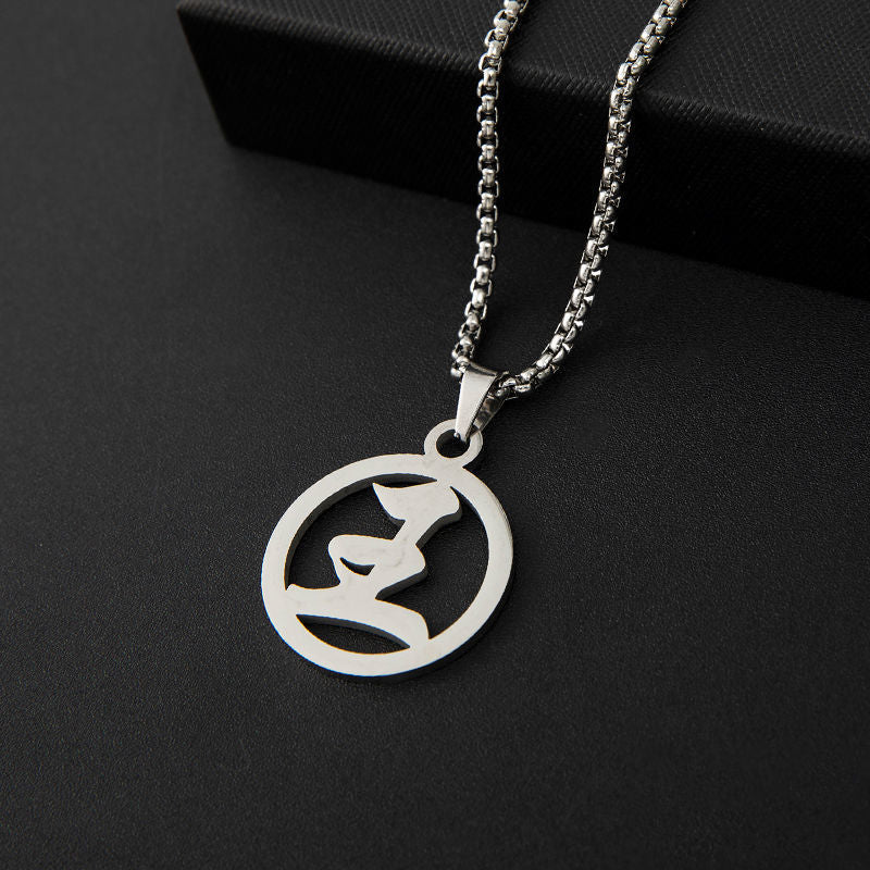 Women's Titanium Steel High-grade Lovers Wild Sweater Necklaces