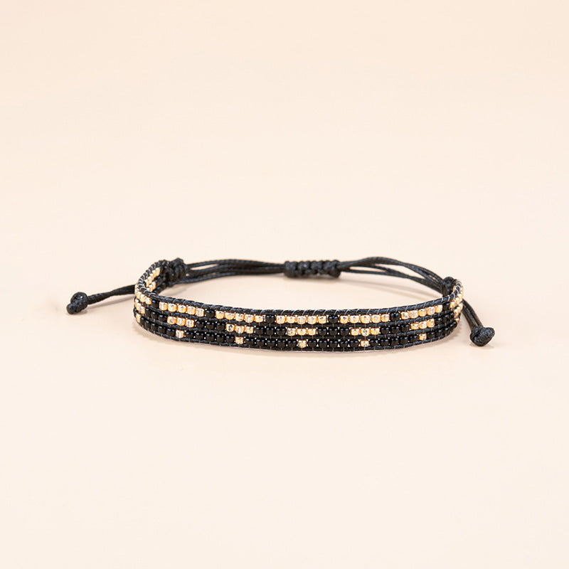 Women's Design Hand-woven Adjustable Bead Carrying Strap Bracelet