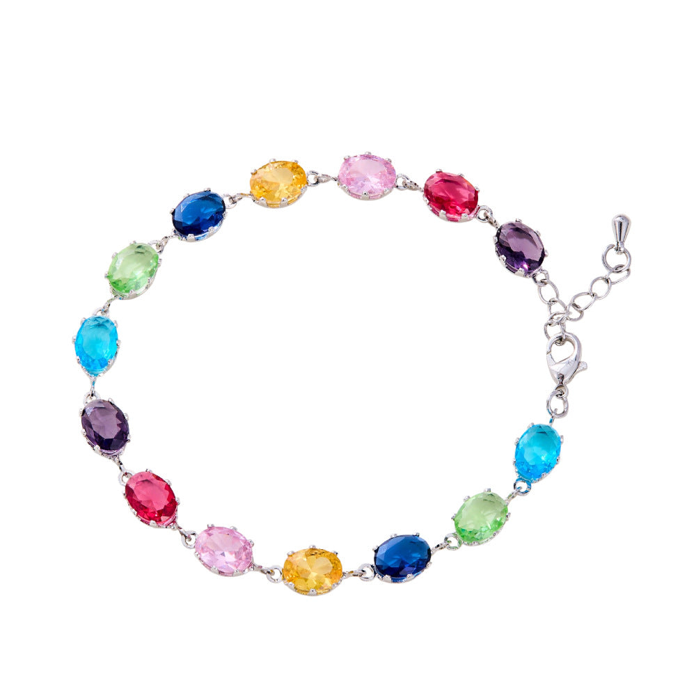 Women's Dopamine Color Crystal Candy For Light Luxury Simplicity Niche Bracelets