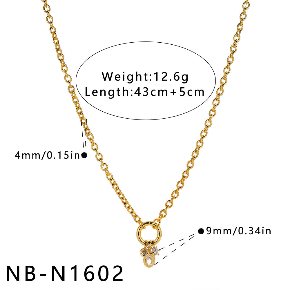 Stylish Stainless Steel Minority Simple Geometric Sun Necklaces