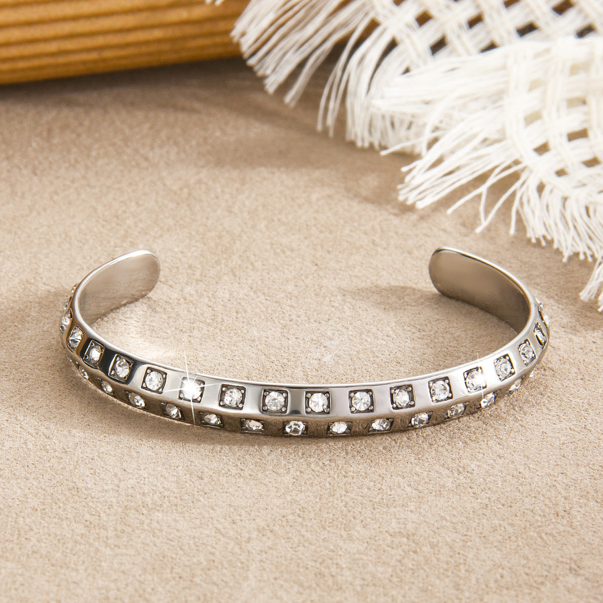 Women's Light Luxury Diamond Gold-plated Zircon Titanium Steel Adjustable Bracelets