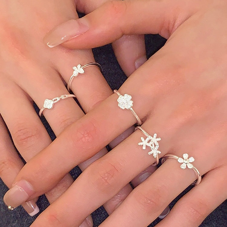 Women's Fashion Twin Elegant Open Style Index Ring