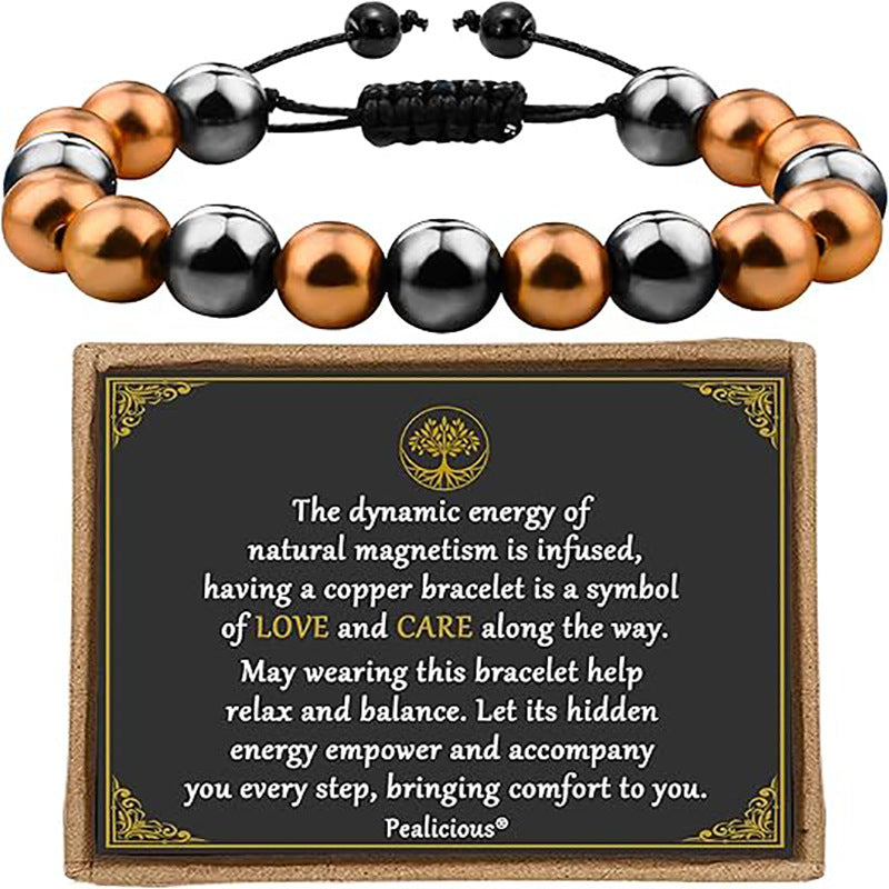 Men's Triple Protection Adjustable Woven Gift Tiger Eye Bracelet