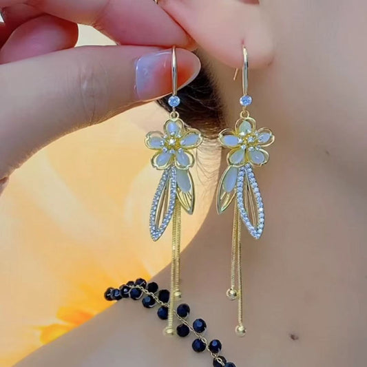 Zircon Long Tassel Ear Hook Temperament Wild Affordable Luxury French Earrings