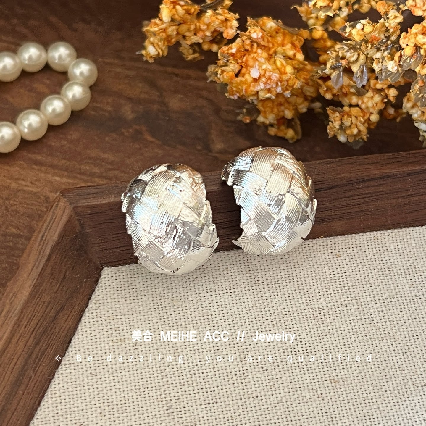Women's Vintage Woven Gold For French Laziness High Texture Earrings