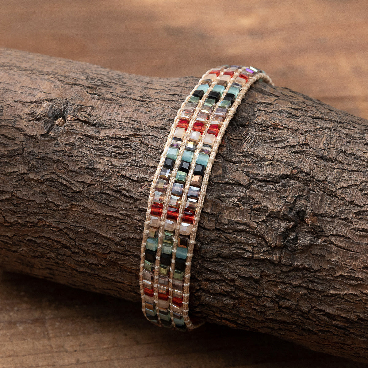 Women's Design Hand-woven Adjustable Bead Carrying Strap Bracelet