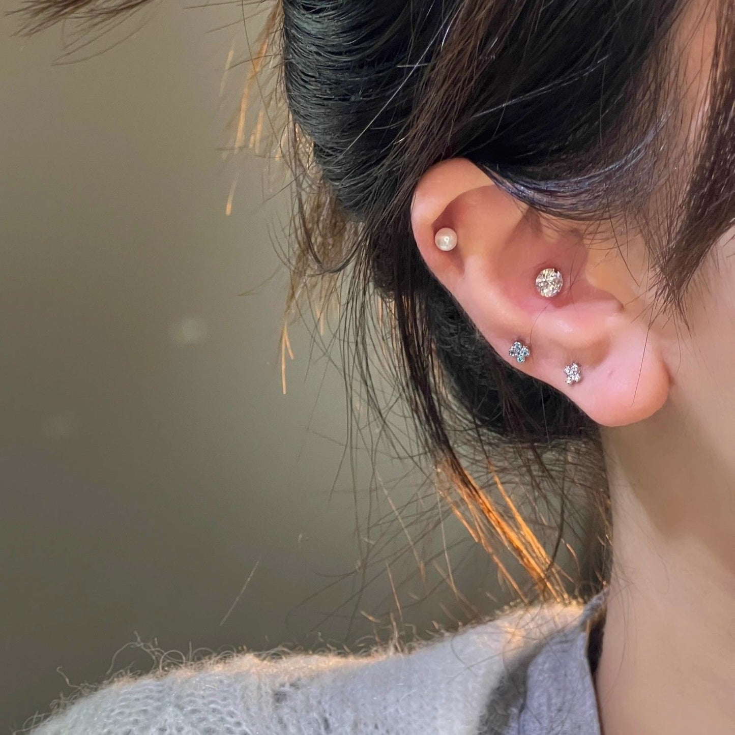 Design Cross Ear Bone Korean Style Versatile Earrings