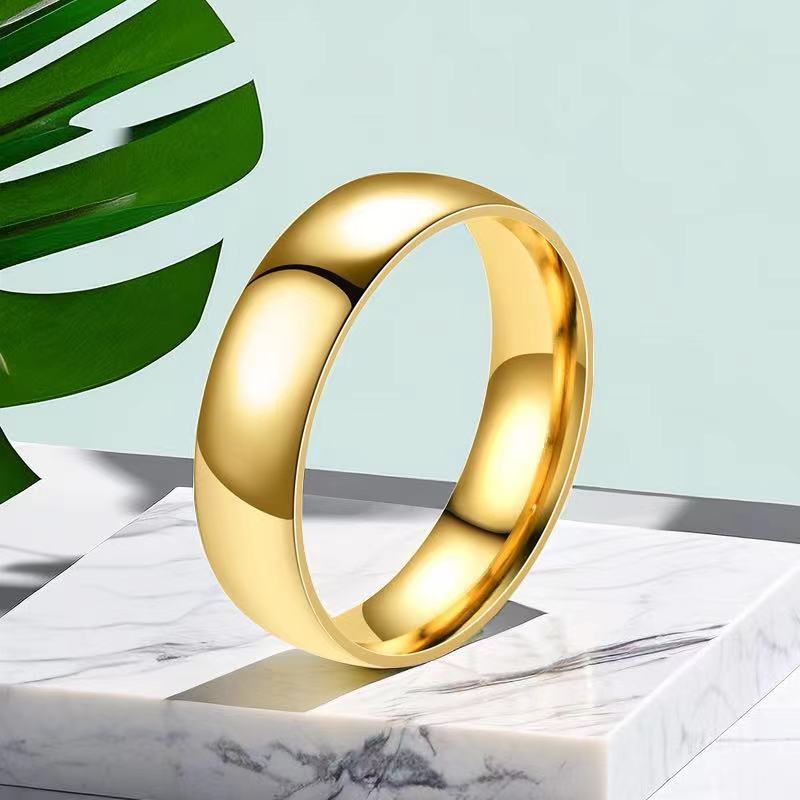 Stainless Steel Style Niche Advanced Light Luxury Titanium Simple Ring