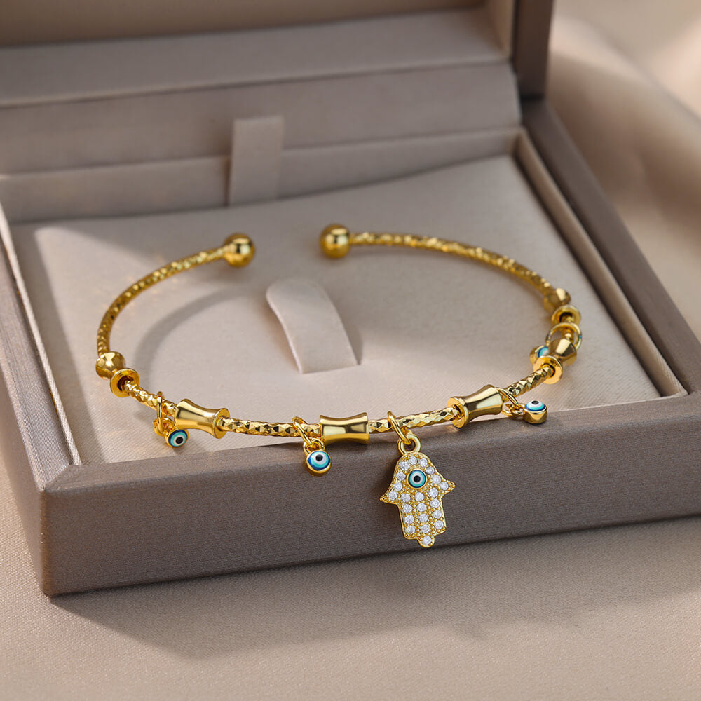 Women's Eye Gold Personality Creative Opening Adjustable Bracelets