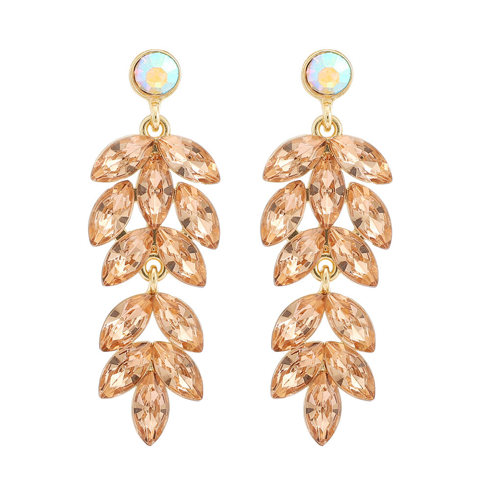 Women's Light Luxury Rhinestone For Shiny Fashion Unique Design Earrings