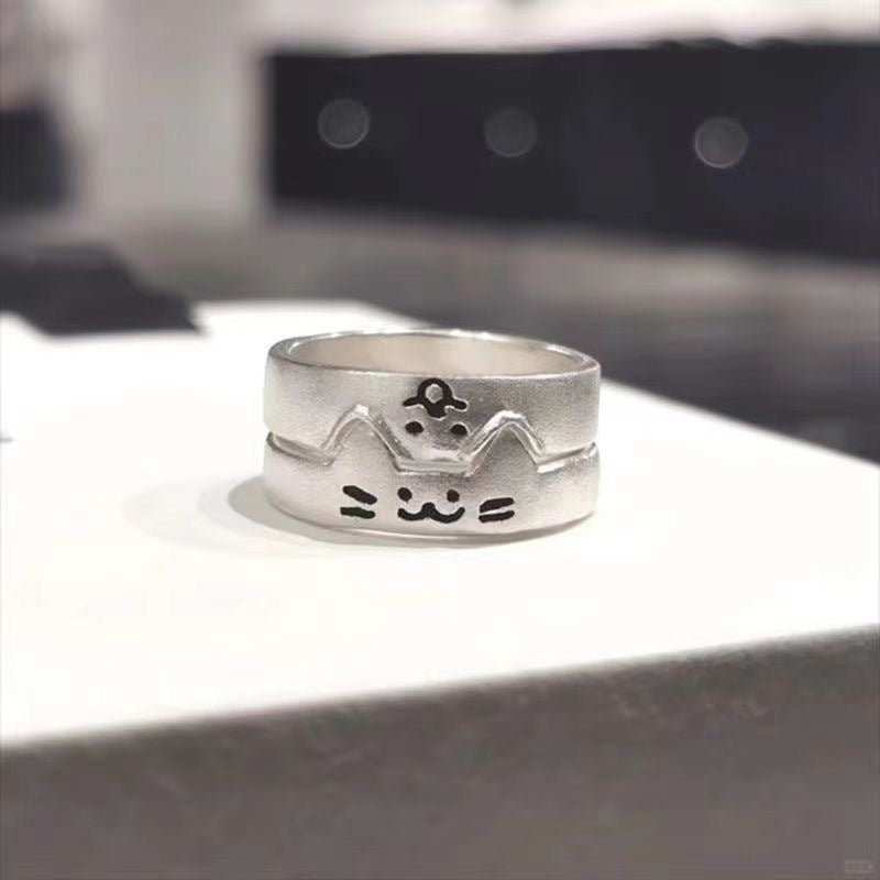 Kitten Puppy Couple Superimposed Cute For Girlfriend Ring