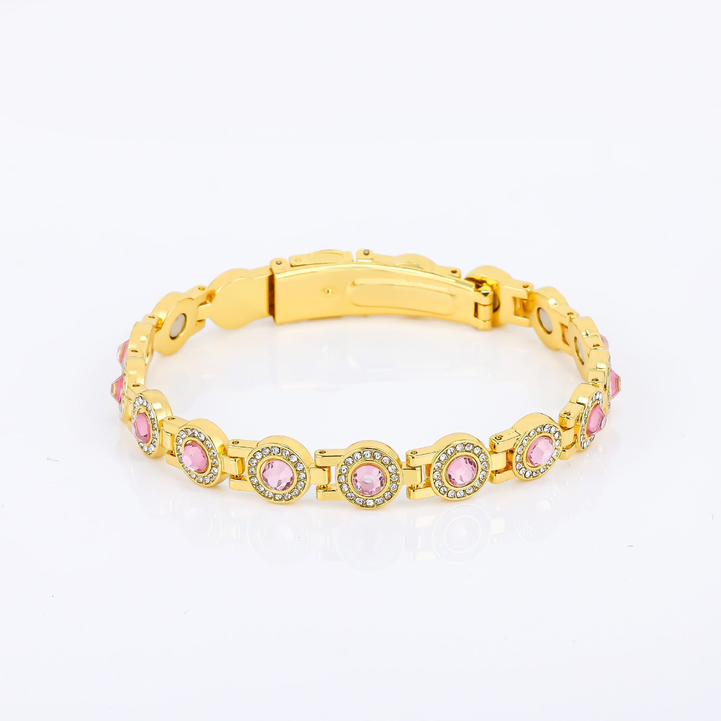 Women's Round Full Diamond Magnet Fashion Single Bracelet