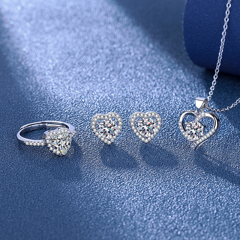 Women's Blue Red Yellow Green Purple White Gemstone Zircon Princess Jewelry Set