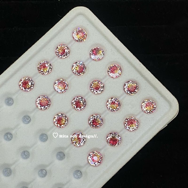 Stunning Ombre Bridal Flash Zircon Titanium Steel Ear Bone Minority Stud Earrings