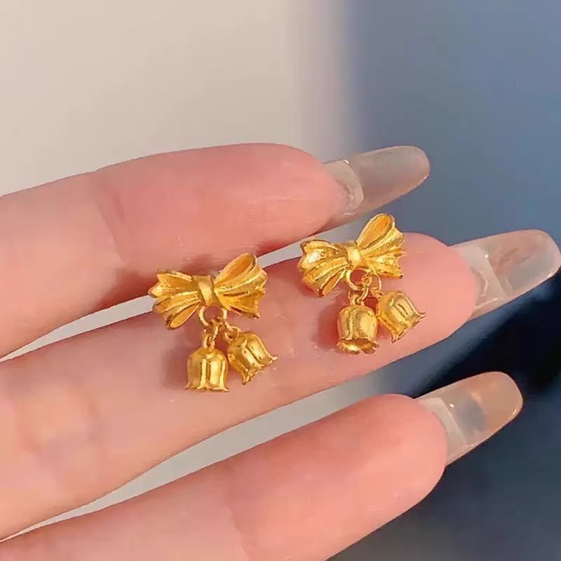 Women's Bowknot Lily Fashion Trend High Sense Earrings