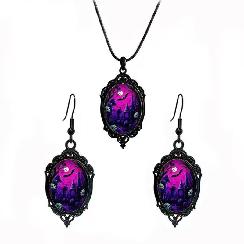 Fashion Elegant Glass Suite Romantic Gift Jewelry Set