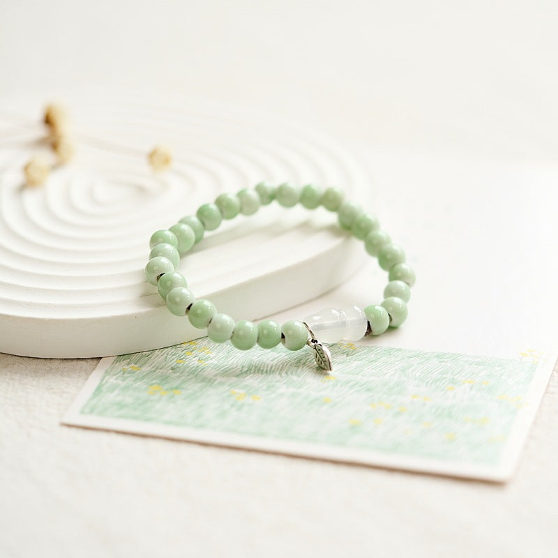 Mint Mamba Color Ceramic Chinese Style Simple Fresh Bracelets