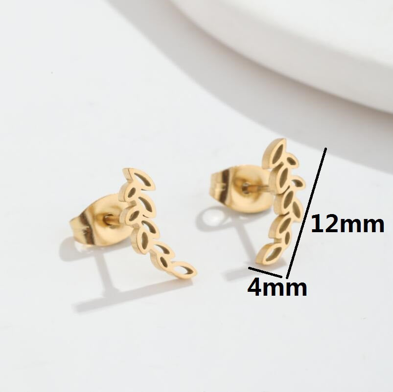 Fashion Branch Personality Minimalist Elegant Willow Stud Earrings