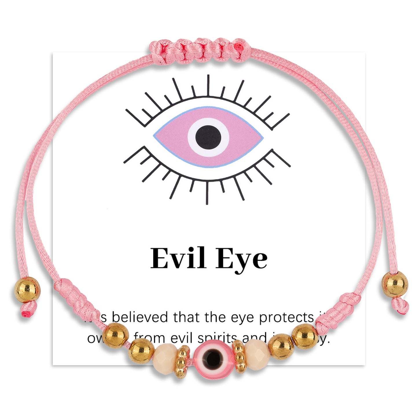 Devil's Eye Adjustable Hand-woven Couple Holiday Gift Rhombus Bead Bracelets