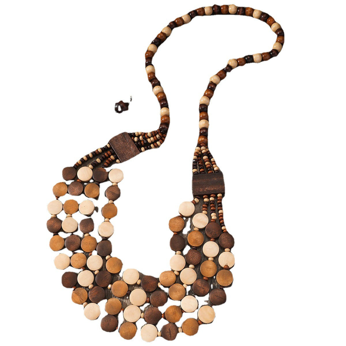 Women's Big Round Slice Beaded Bohemian Ethnic Jewelry Set