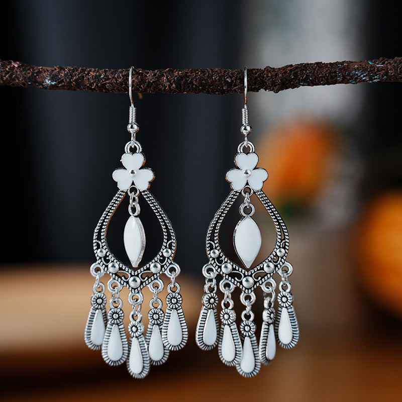 Your Delicate Dripping Oil Retro Alloy Small Ethnic Earrings