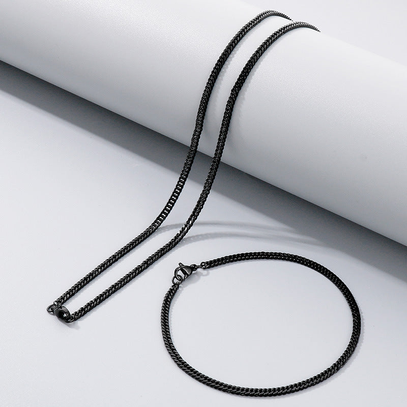 Trendy Cool Cuban Link Chain Titanium Necklaces