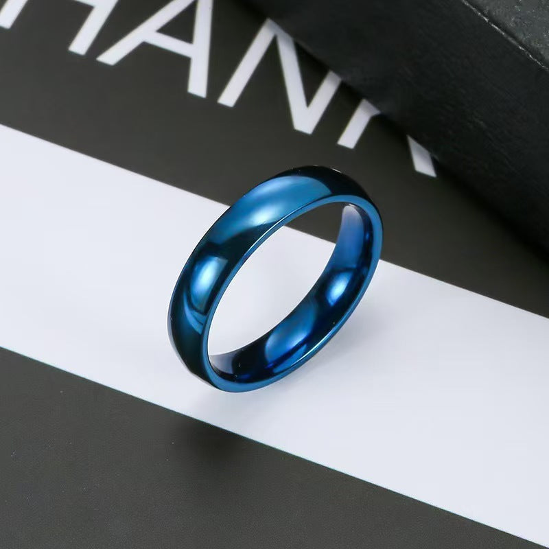 Titanium Steel Female French Electroplating Niche Bag Ring