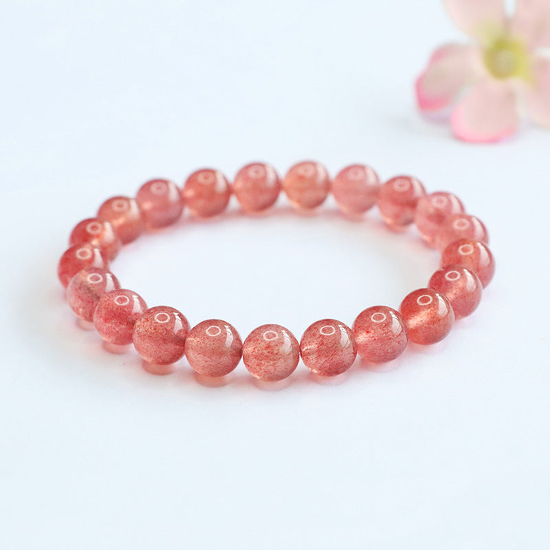 Natural Strawberry Crystal Colored Gems Live Bracelets
