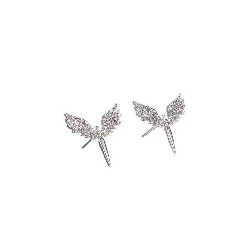 Titanium Steel Ornament Suit Guardian Angel Earrings