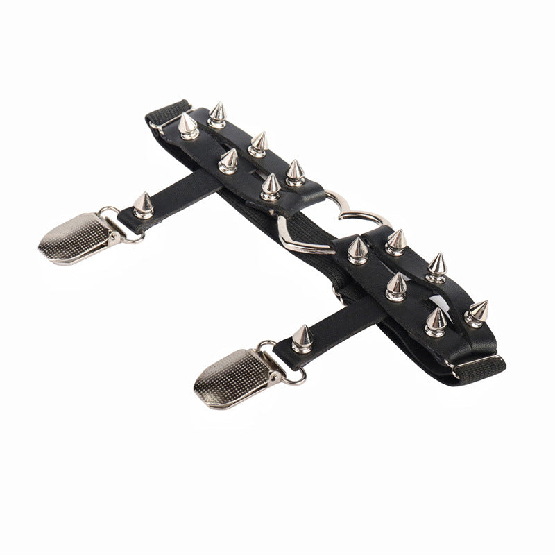 Love Heart-shaped Leather Rivet Spike Hip Hop Collar
