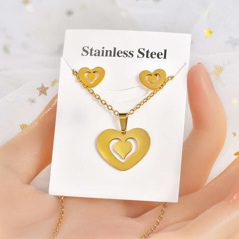 Titanium Steel Irregular Pattern Package Snowflake Puzzle Pendants