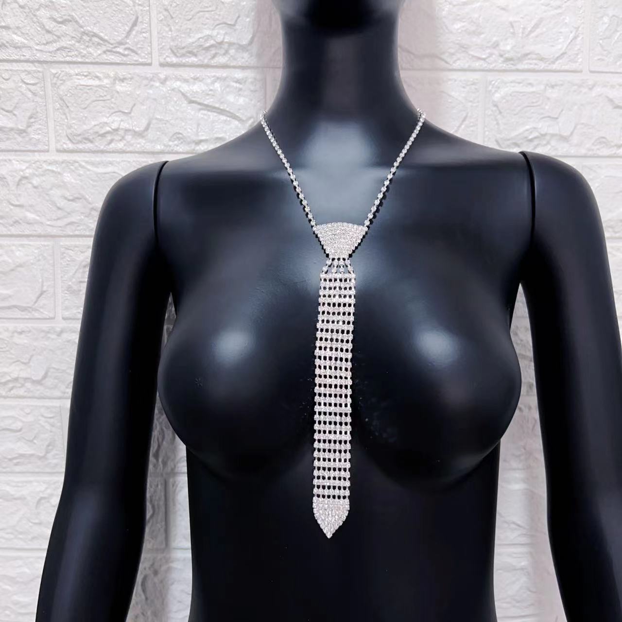 Women's & Men's Rhinestone Tie Wedding Gown Dress Arrow-shaped Artistic Jewelry Accessories