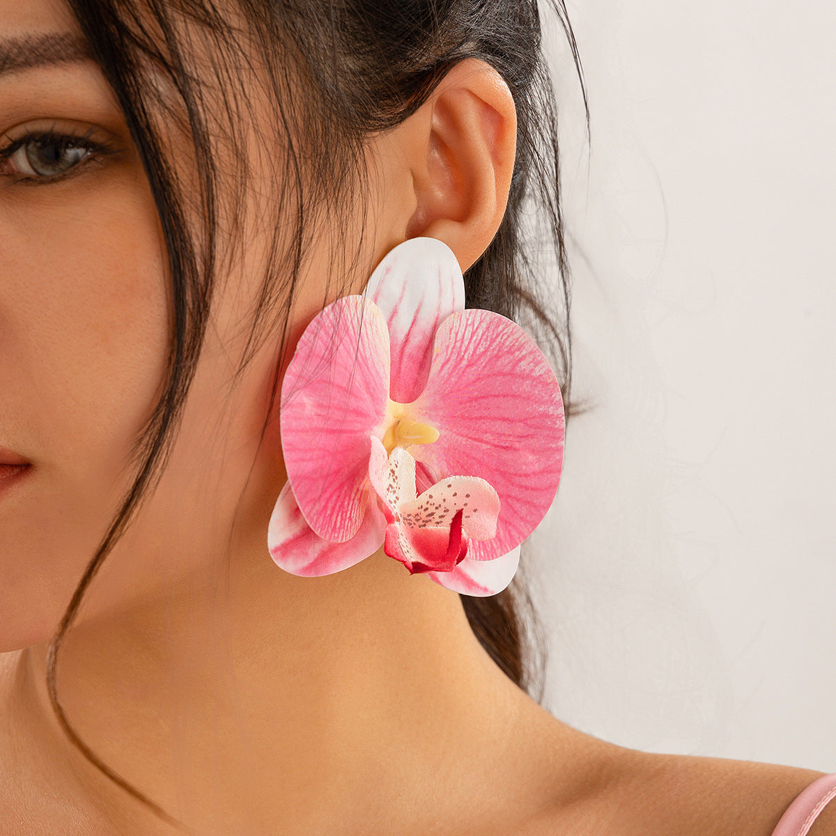 Women's Phalaenopsis Pull Personalized Long Big Flower Collar