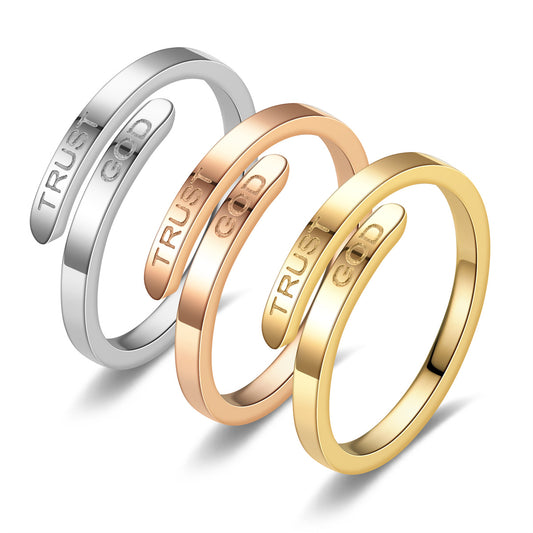 Attractive Fashion Hydraulic Opening Inspirational Couple Rings