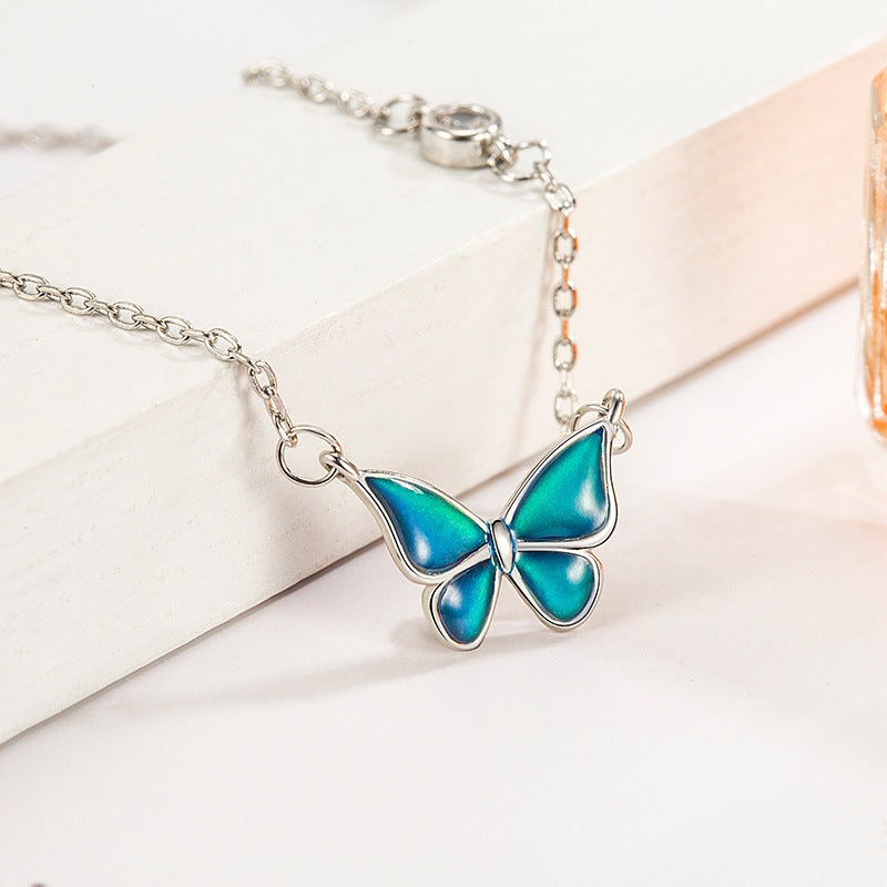 Women's Butterfly For Light Luxury Minority Design Clavicle Chain Birthday Necklaces